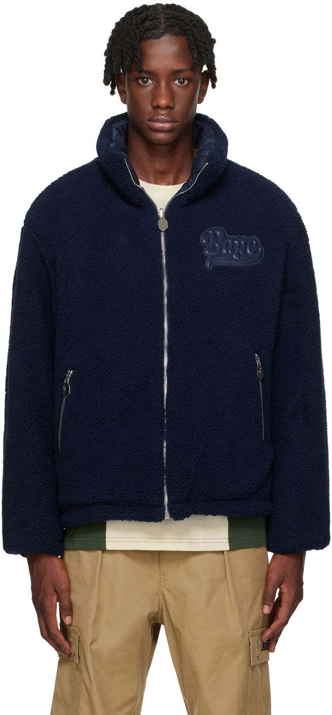 Bunda BAPE Tonal Solid Camo Reversible Jacket Navy | 001LJJ801069I, 0