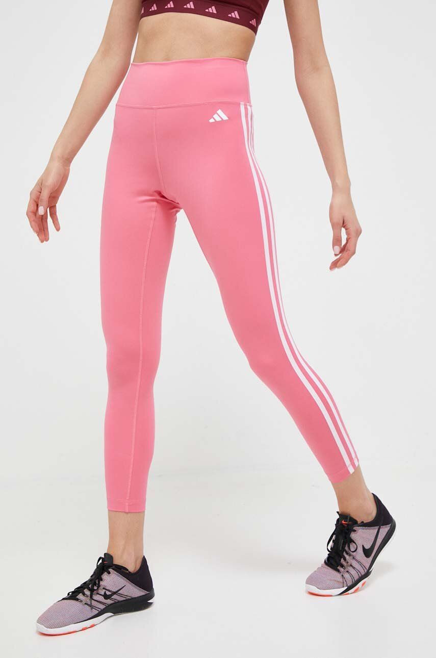 Legíny adidas Performance Train Essentials 3-Stripes High-Waisted 7/8 Leggings Ružová | HY4163, 0