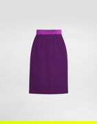 Dolce & Gabbana Wool Crepe Midi Pencil Skirt