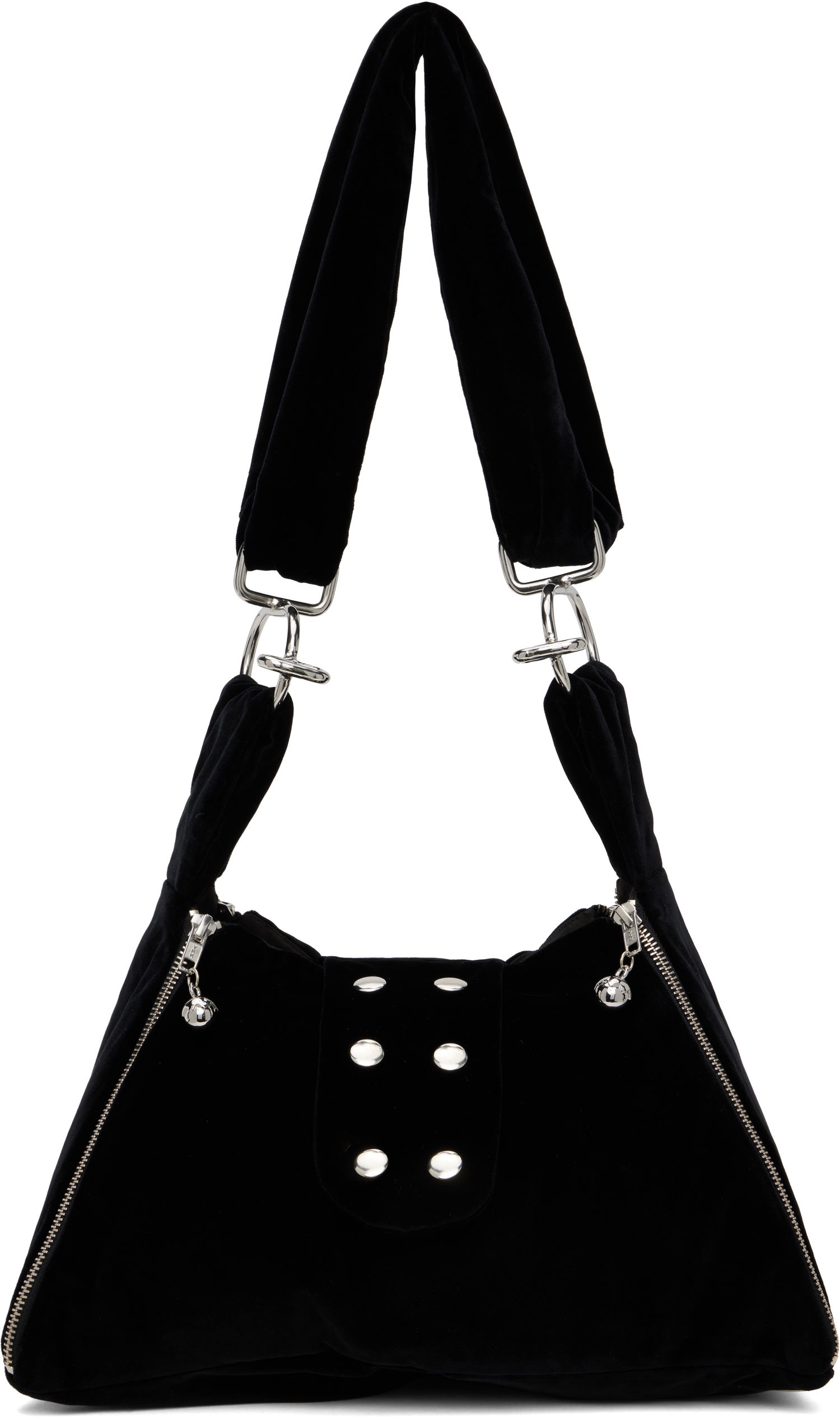 Taška cez rameno Chopova Lowena Chopova Lowena Mini Pyramid Velvet Shoulder Bag Čierna | 6442, 0