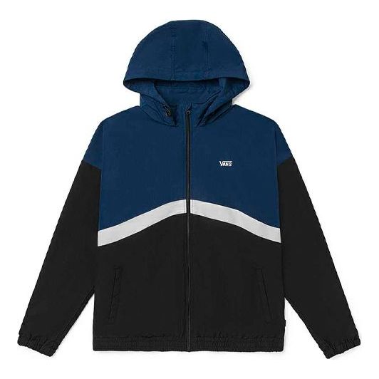 Mikina Vans Colorblock Zipper Hooded Jacket Modrá | VN0A5H8XLKZ