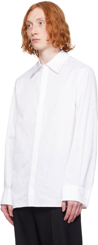 Košeľa Marine Serre Marine Serre 'MS' Jacquard Poplin Button Up Shirt Biela | MSI037A CWOV0046, 3