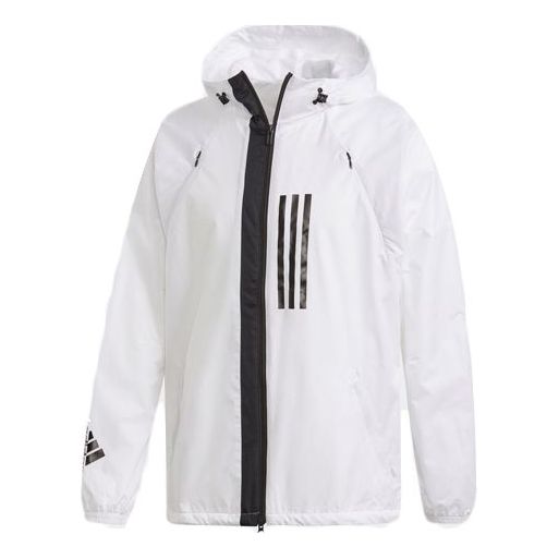 Pláštenka adidas Originals W.D.N. Fleece-Lined Running Windbreaker Jacket Biela | DZ0054
