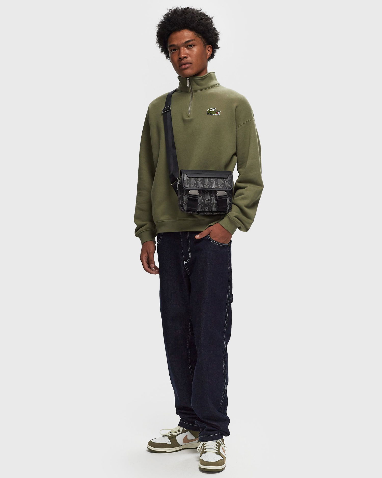 Mikina Lacoste SWEATSHIRT Half-Zips Zelené | SH2748-BMY, 1