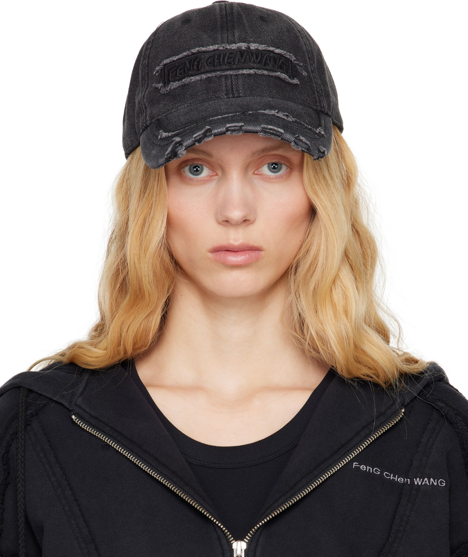 Šiltovka Feng Chen Wang Feng Chen Wang Denim Baseball Cap Čierna | FUS19AC02, 0