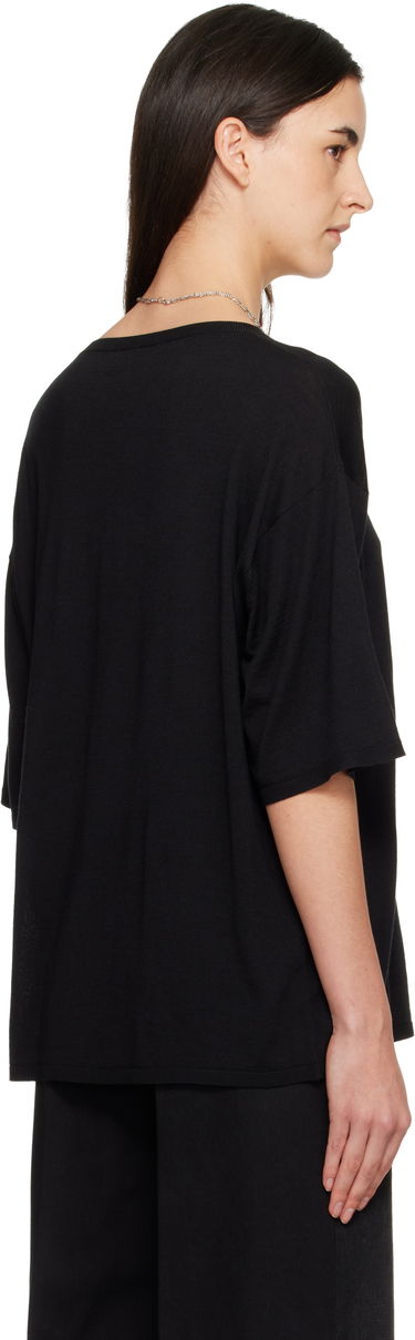 Tričko TOTEME Longline Knit T-shirt Čierna | 254-WRT0620-YA0211, 2