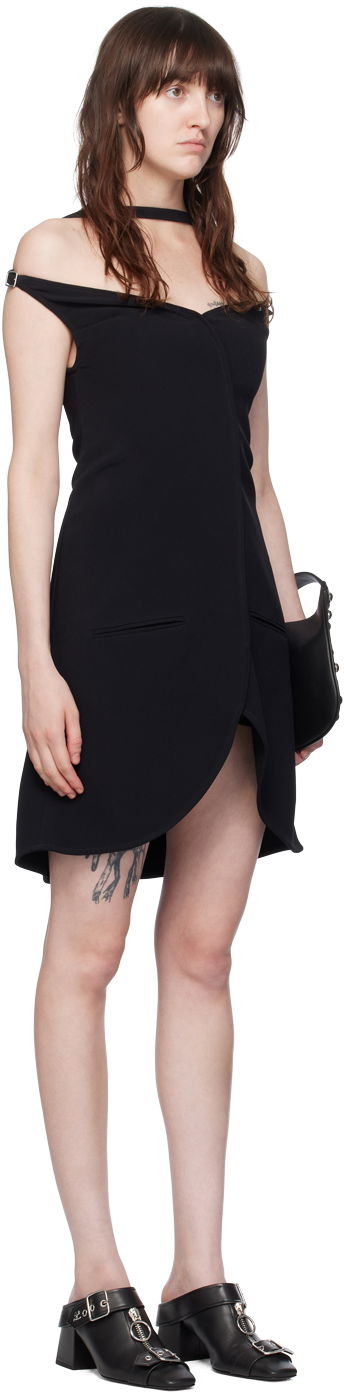 Šaty Courrèges Courrèges Ellipse Off-Shoulder Minidress Čierna | 224CRO383VI0013, 1