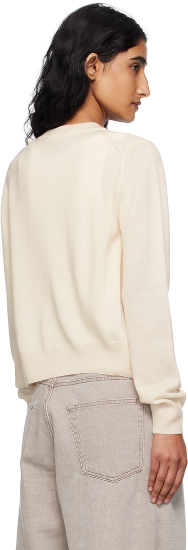 Sveter MAISON KITSUNÉ Maison Kitsuné Double Fox Head Patch Cardigan Béžová | OW051CFKT1036, 2