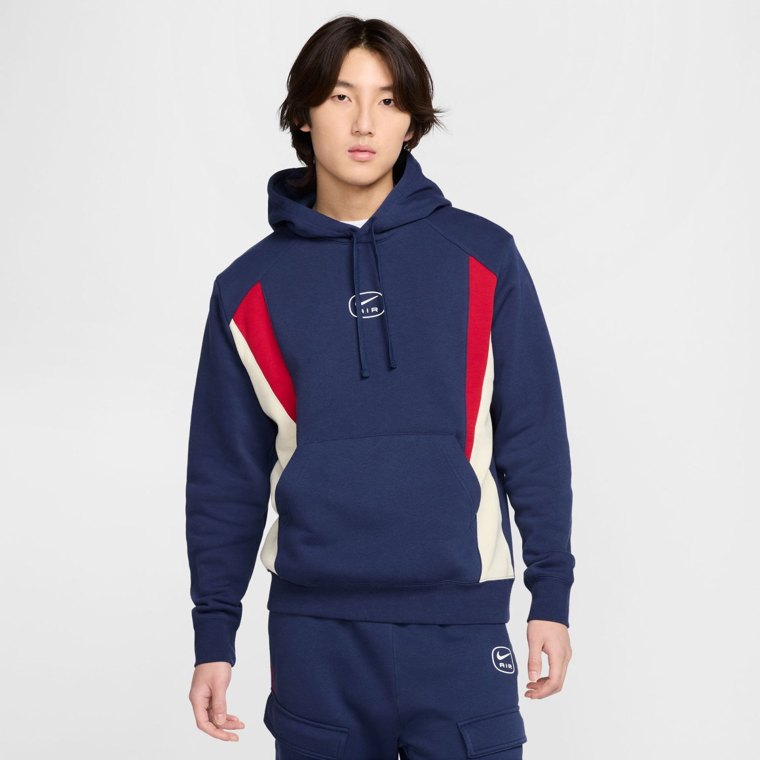 Mikina Nike NSW Air Pullover Hoodie Navy | HM0175-411, 0