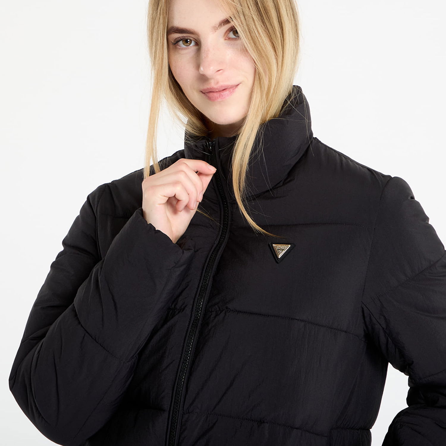 Prešívaná bunda GUESS GUESS Claudia Light Puffer Jacket Čierna | V4YL03WFUD0-JBLK, 1