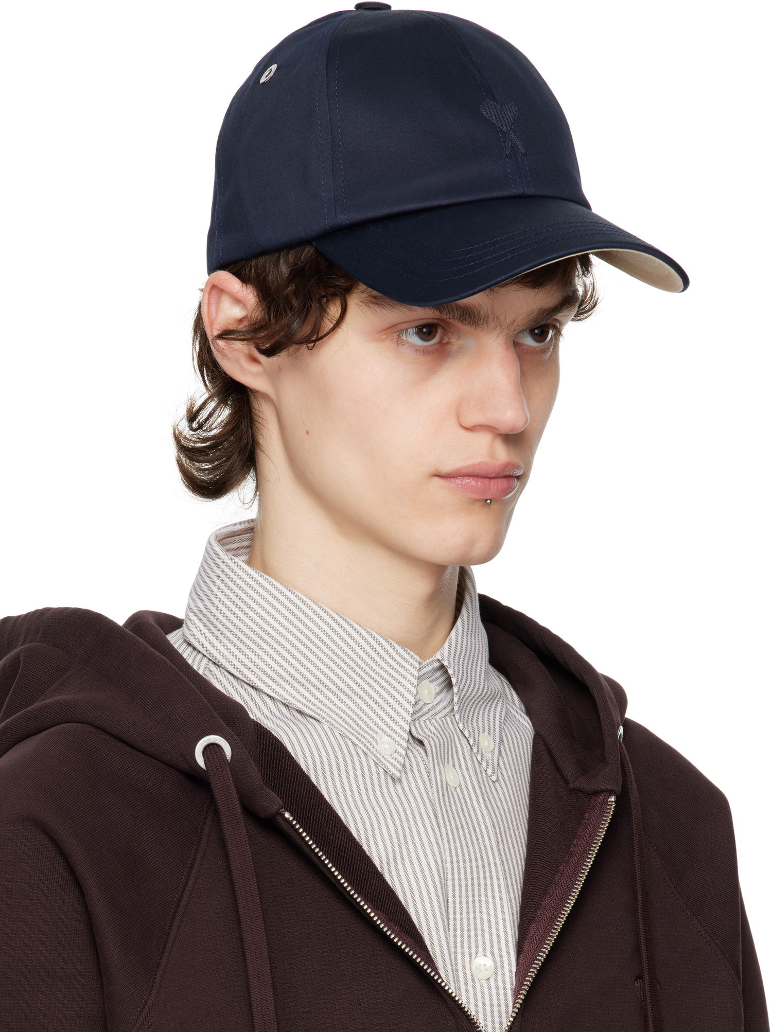 Šiltovka AMI AMI Paris Ami de Coeur Cotton Cap Navy | UCP026.CO0103, 1