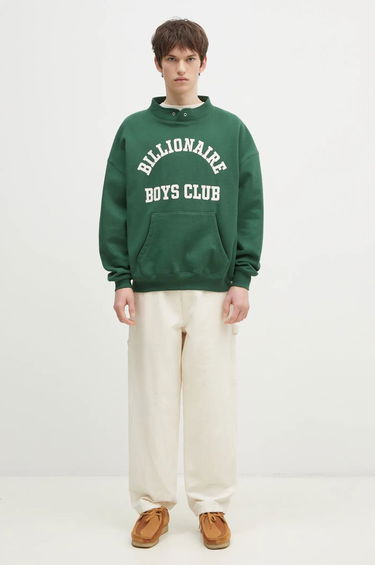Mikina BILLIONAIRE BOYS CLUB Stand Collar Sweatshirt with Print Zelené | B24444, 4