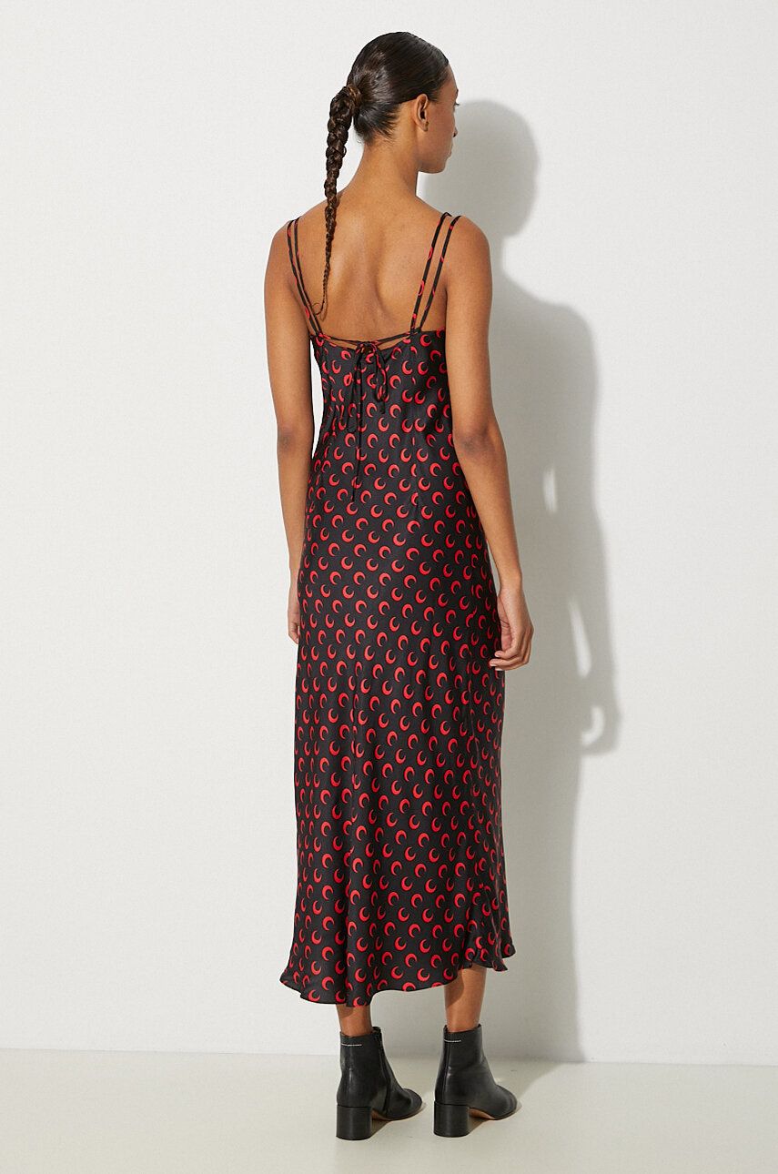 Moon Printed Flou Long Slip Dress