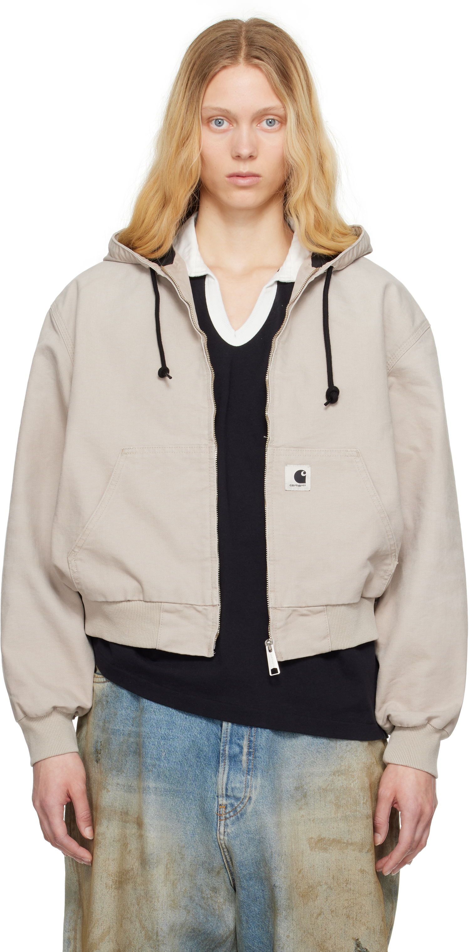 Bunda Carhartt WIP OG Active Cropped Hooded Jacket Béžová | I034842 2OR4O, 0