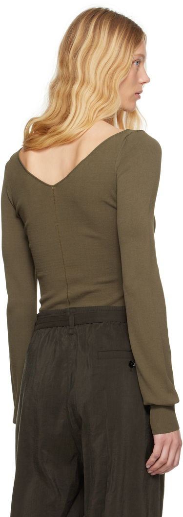 Sveter LEMAIRE Lemaire Wide V-Neck Top Zelené | TO1362 LK1038, 2