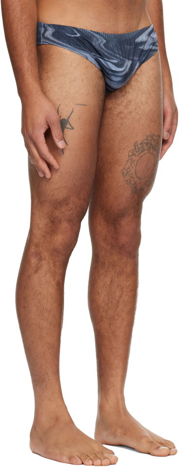 Plavky Jean Paul Gaultier 'The Blurry Roses' satin-effect swim briefs Modrá | 25/04-M-SW080-J023P-010200, 1