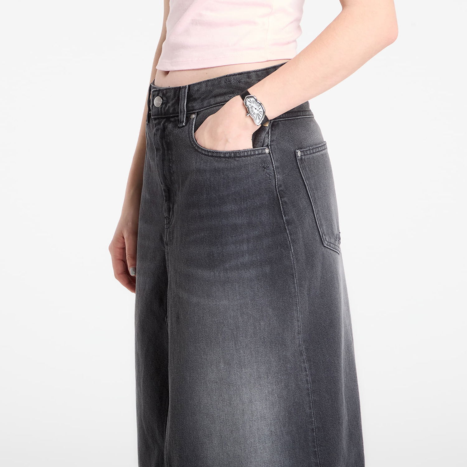 Sukňa Carhartt WIP Long Faded Denim Front Slit Brandon Skirt XS Šedá | I036330.89B7, 1