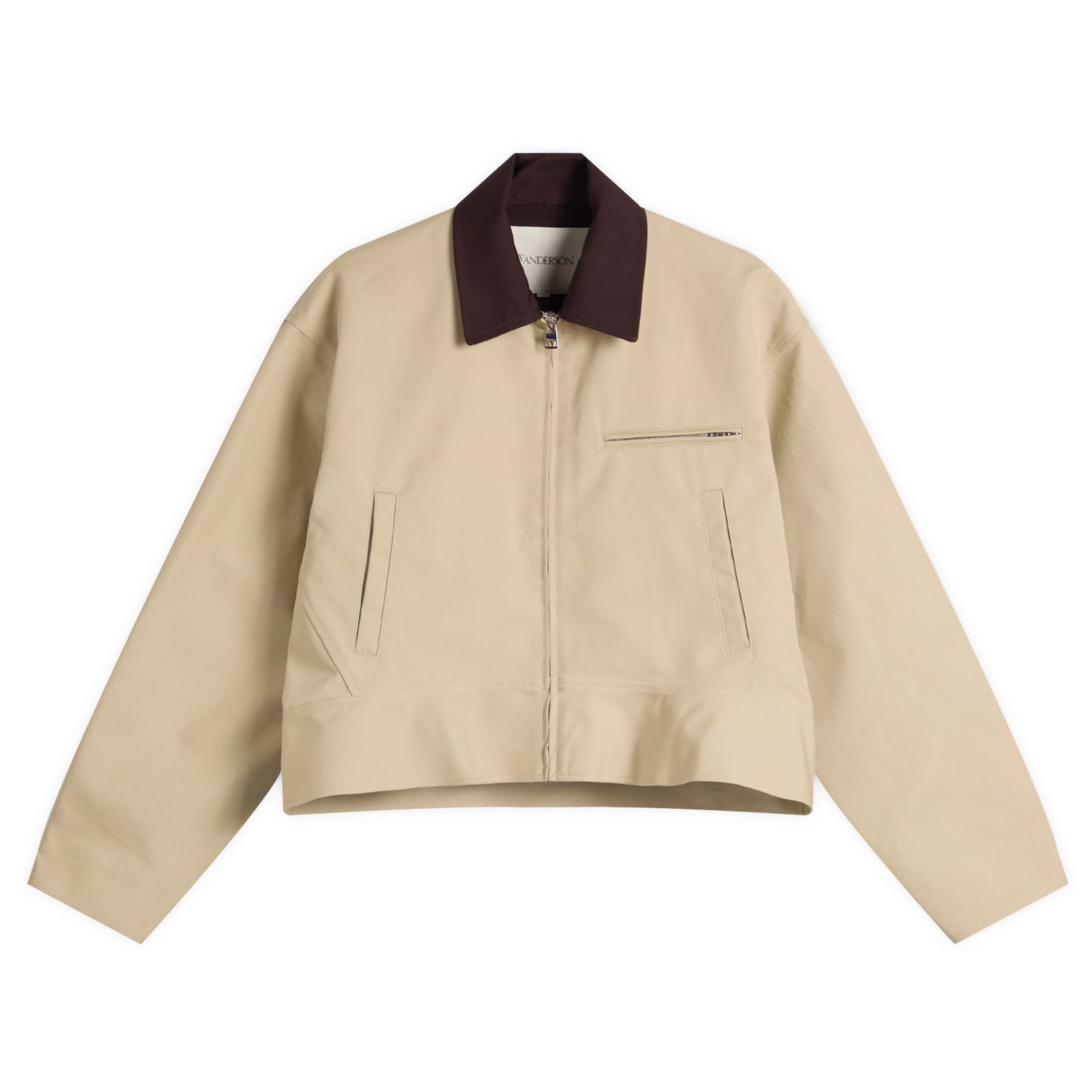 Bunda JW Anderson JW Anderson Women's Curved Hem Workwear Jacket, Size Large Béžová | JK0399-PG1802-166, 0