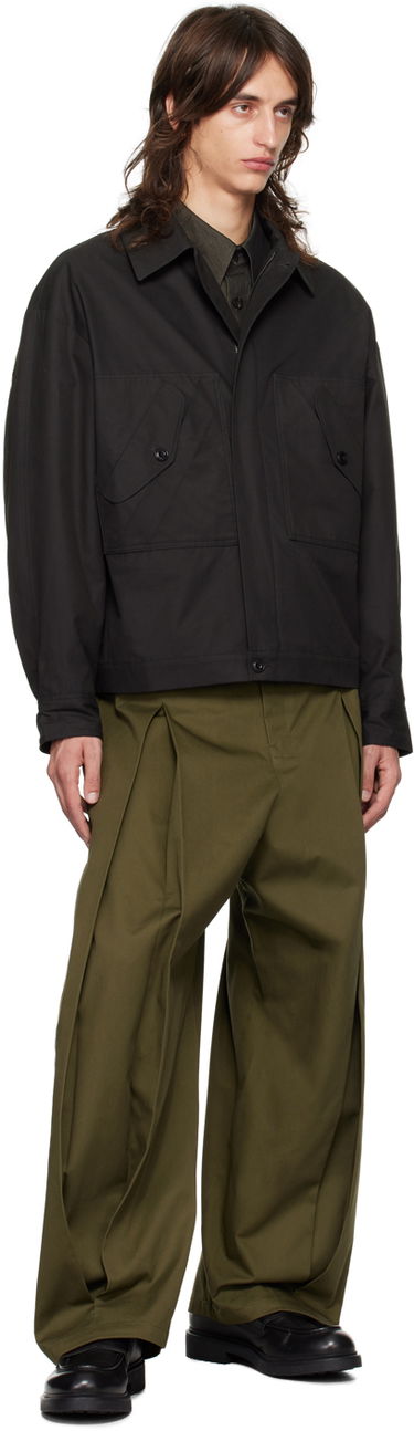 Nohavice sage NATION Sage Nation Box Pleat Trousers Zelené | S011 BOX PLEAT TROUSER, 3