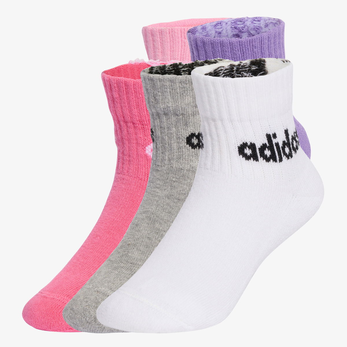 Ponožky adidas Performance Linear Ankle Quarter Socks - 3 Pairs Ružová | JF8541, 1