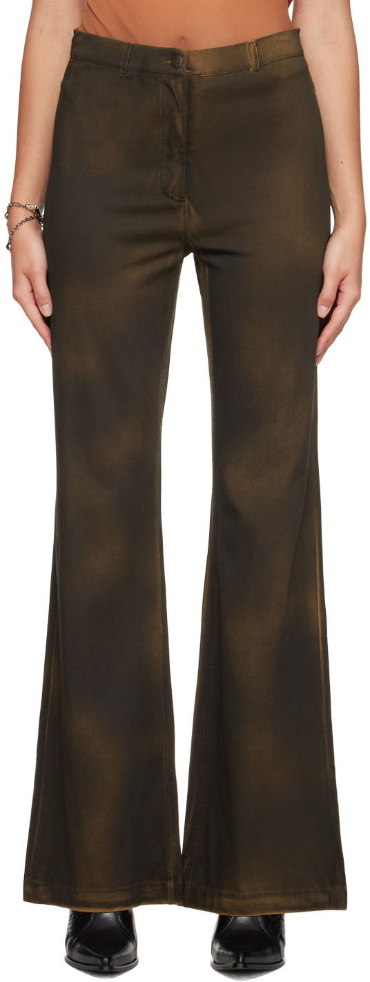 Nohavice Acne Studios Dyed Trousers Hnedá | AK0682-, 0