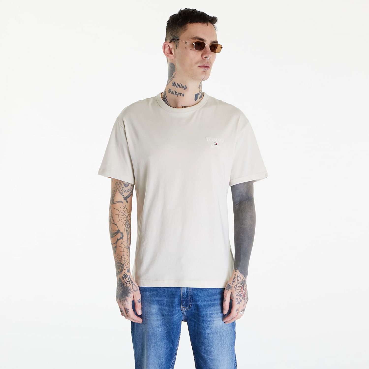 Tričko Tommy Hilfiger Reg Corp Tee Ext Beige Béžová | DM0DM18872 ACG, 0