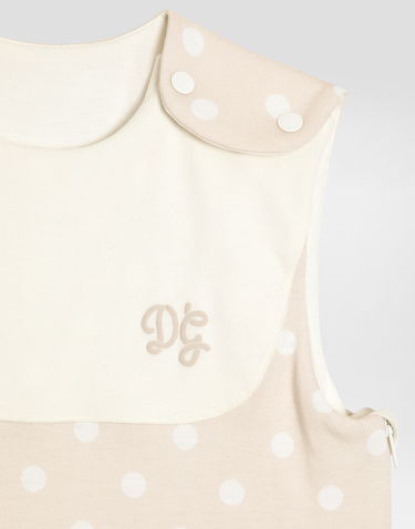 Pyžamo Dolce & Gabbana Dolce & Gabbana Newborn Polka Dot Jersey Baby Nest Béžová | LNJAH6G7PJFS9000, 3