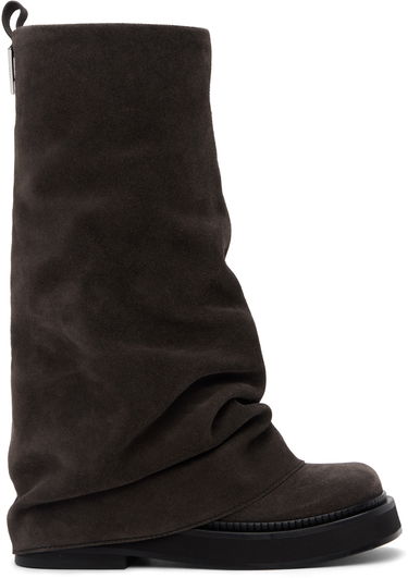 Oblečenie The Attico Attico Robin Suede Slouch Boots Šedá | 246WS798 L007, 0