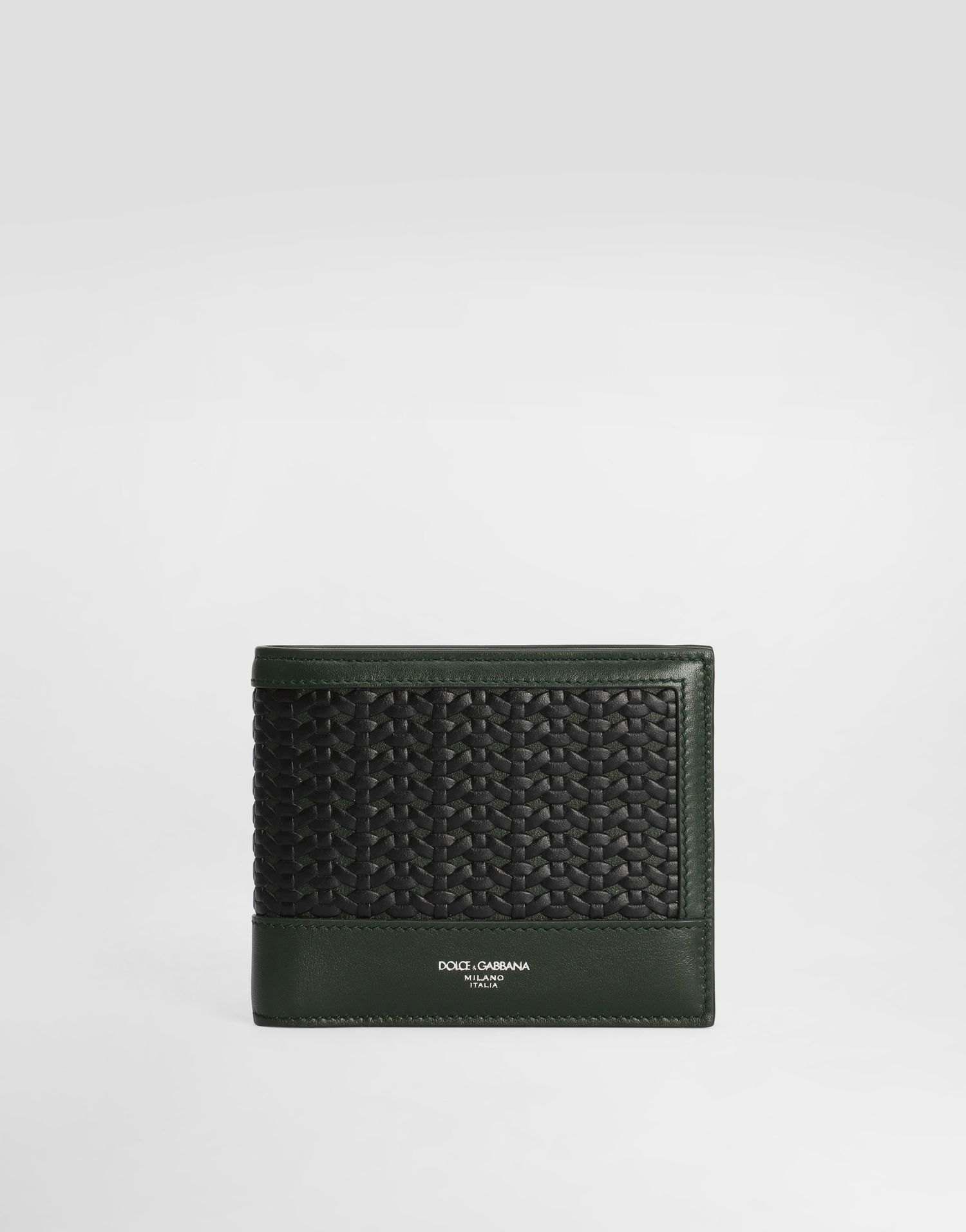 Peňaženka Dolce & Gabbana Dolce & Gabbana Woven Leather Bifold Wallet Zelené | BP3102AN41989868, 0