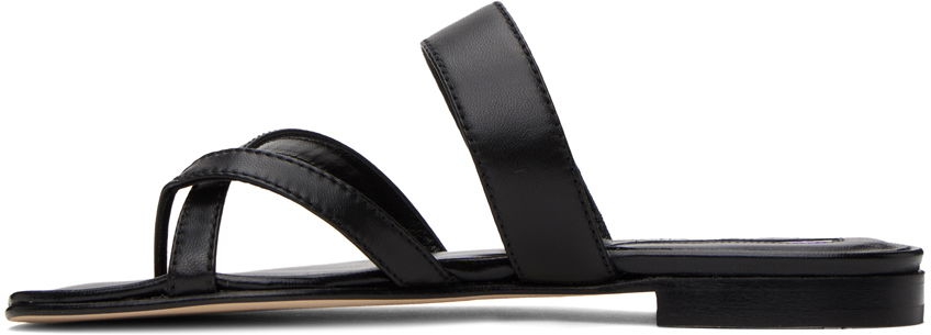 Manolo Blahnik Susa Leather Toe-Ring Sandals
