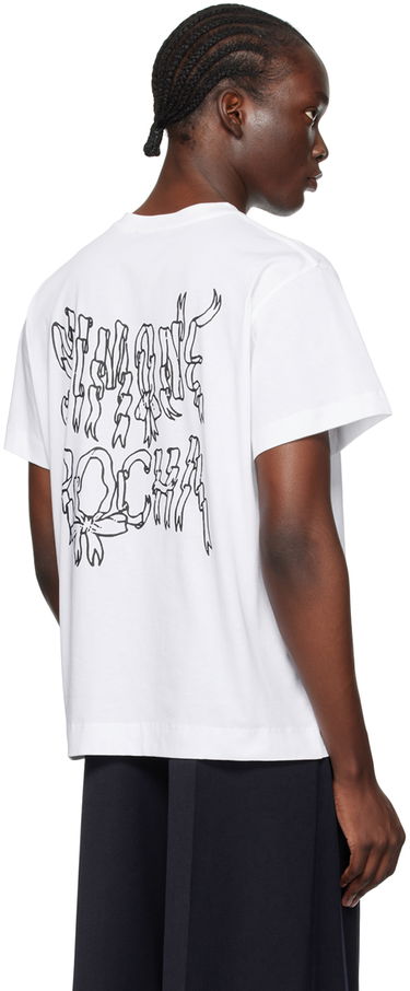 Tričko Simone Rocha Simone Rocha Ribbon Logo T-Shirt Biela | 5195P19P20-M 0569, 2