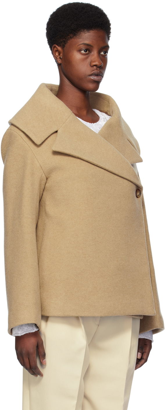 Bunda TOTEME TOTEME Wrap Jacket Béžová | 241-WRO981-FB0055, 1