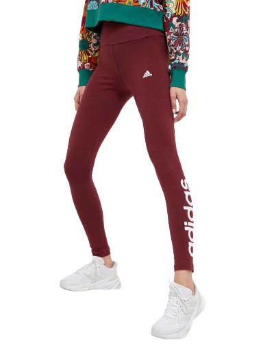 Legíny adidas Originals ESSENTIALS HIGH-WAISTED LOGO LEGGINGS Vínová | IM2856