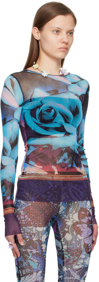 Tričko Jean Paul Gaultier Roses Print Long Sleeve T-Shirt Rôznofarebný | 24/25-U-TO132-T547-275020, 1