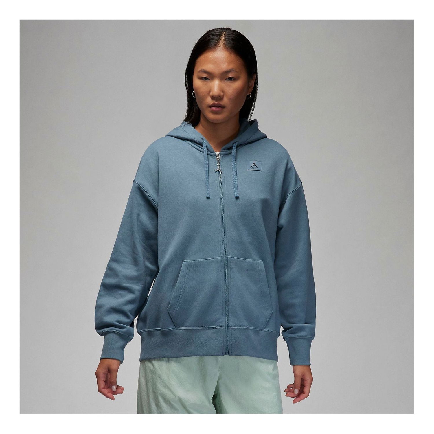 Mikina Jordan Air Jordan Flight Full-Zip Hoodie Modrá | DZ3360-031, 0