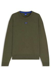 Relaxed-fit sweater with logo badge