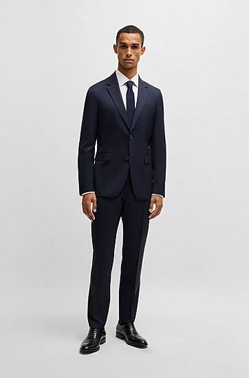 Košeľa BOSS Slim-Fit Striped Cotton Twill Shirt Biela | 50533040, 1