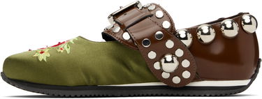 Šaty Chopova Lowena Chopova Lowena Spur Strap Mary Jane Ballerina Flats Zelené | 8404, 2