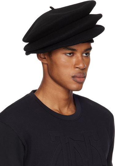 Baretka Jean Paul Gaultier Gaultier Concertina Beret Čierna | 25/33-F-CC049-X057-00, 1