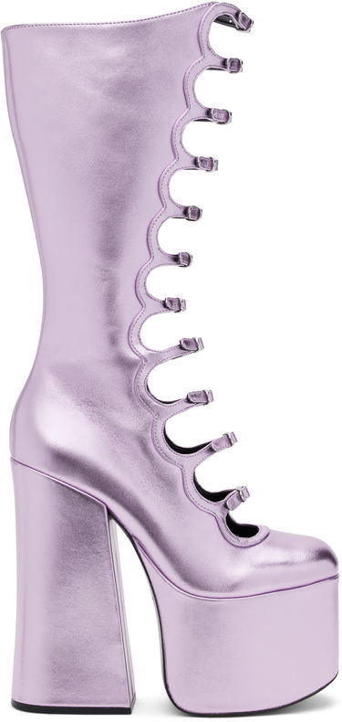 Starostlivosť o obuv Marc Jacobs Marc Jacobs 'The Metallic Kiki' Knee-High Platform Boots Fialová | 2R4FBO001F01, 0