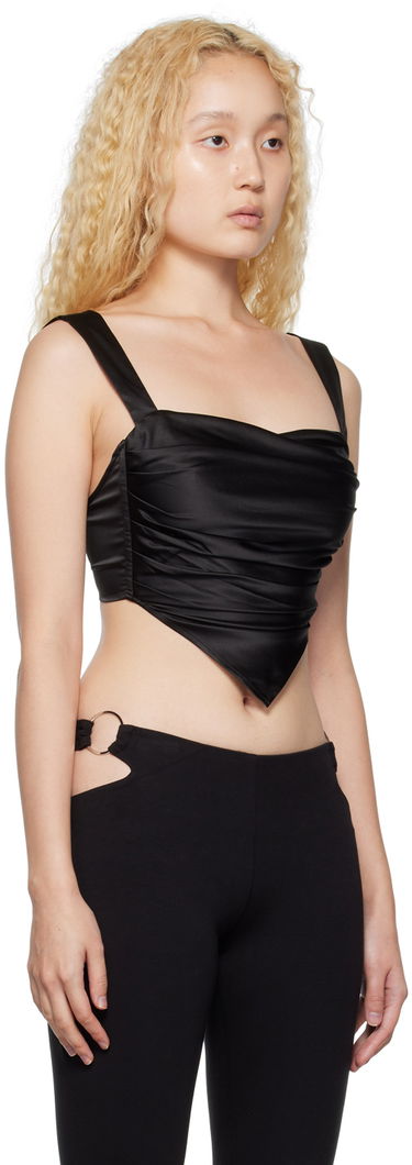 Tielko Miaou Miaou Tati Draped Tank Top Čierna | 7031-CL-BLK, 1