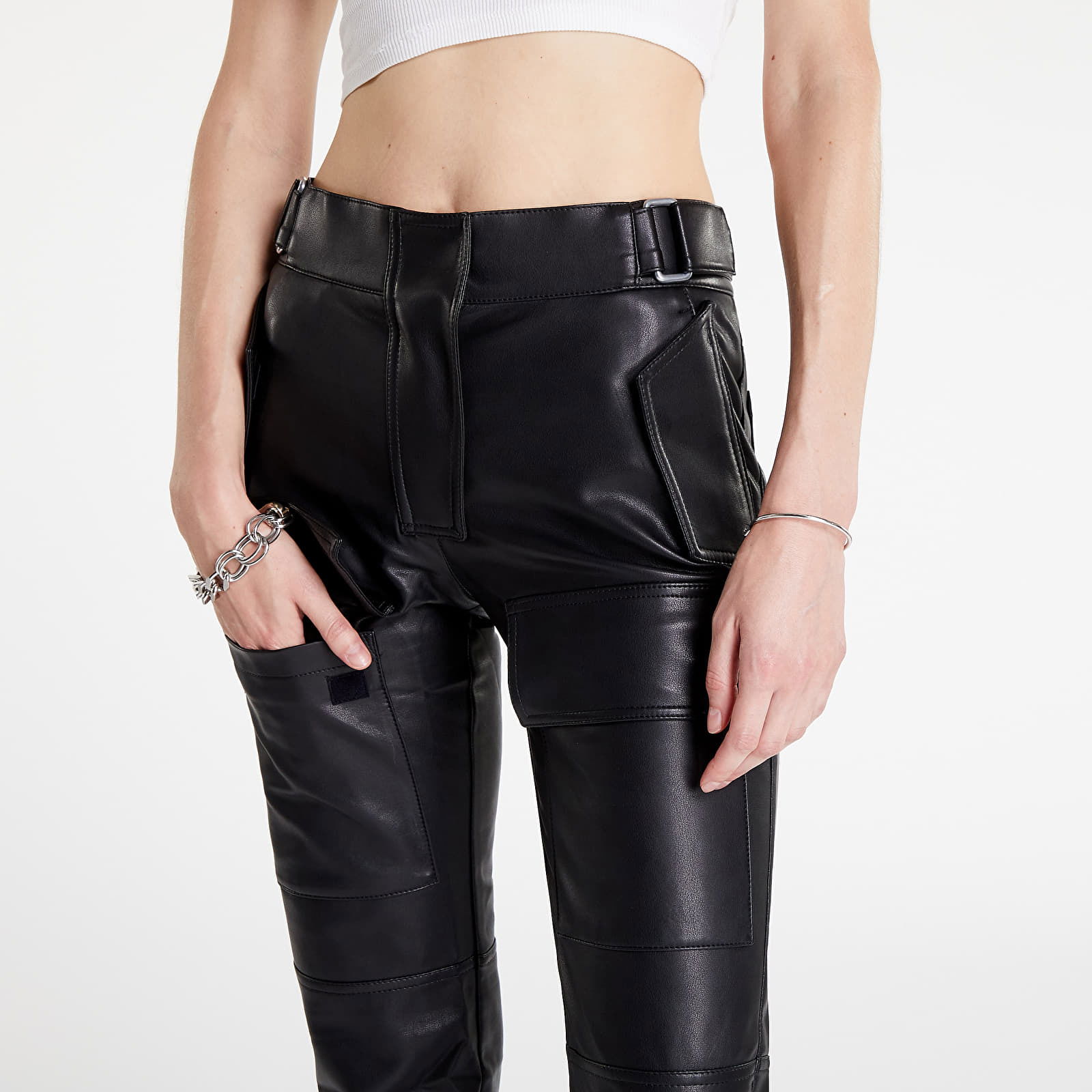 Vegan Leather Moto Trousers