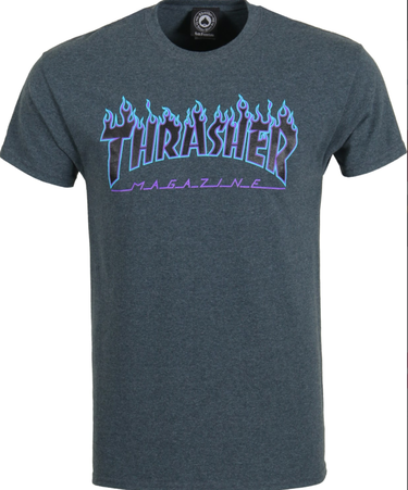 Tričko Thrasher Flame T-Shirt Šedá | 110289, 0
