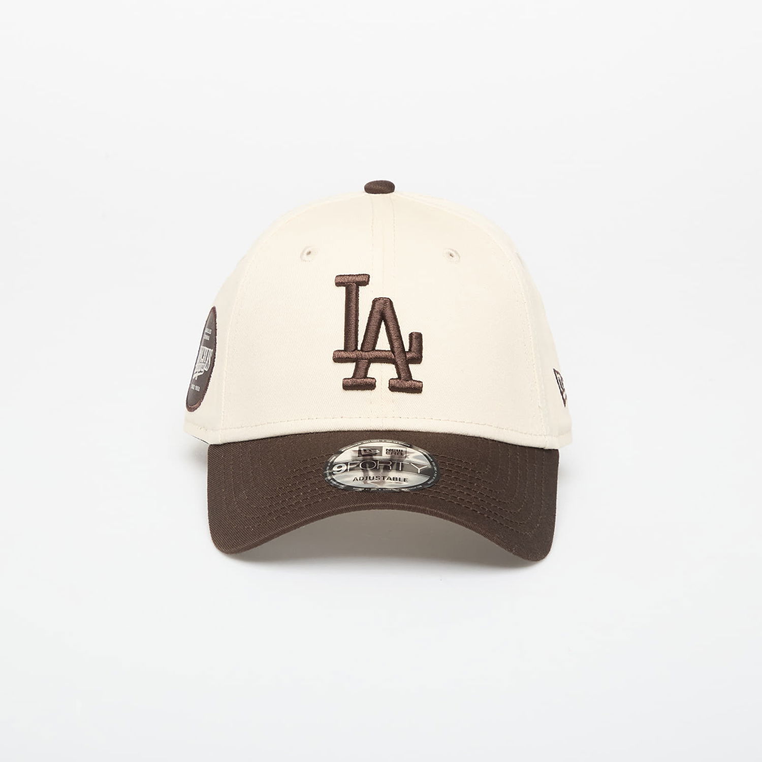 Šiltovka New Era 9FORTY MLB Side Patch Los Angeles Dodgers Light Cream/ Nfl Brown Suede Béžová | 60758982, 0