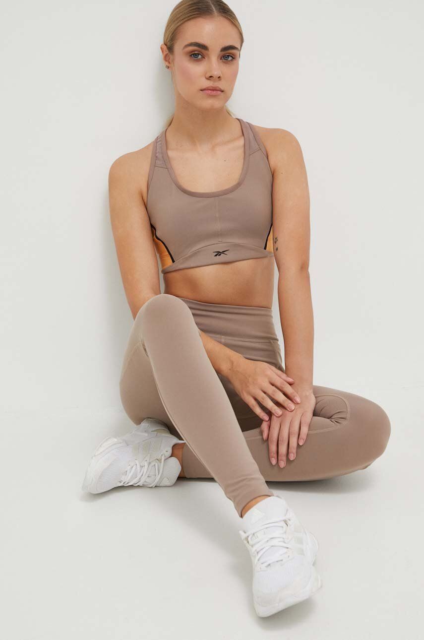 Podprsenka Reebok Lux Racer Padded Colorblock Bra Hnedá | HS7790, 0