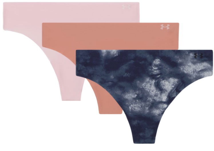 Nohavičky Under Armour Pure Stretch No Show Thong, 3-Pack Navy | 1383894-044, 0