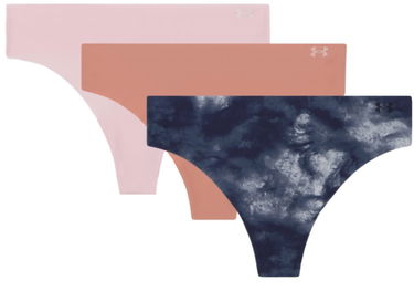 Nohavičky Under Armour Pure Stretch No Show Thong, 3-Pack Navy | 1383894-044, 0