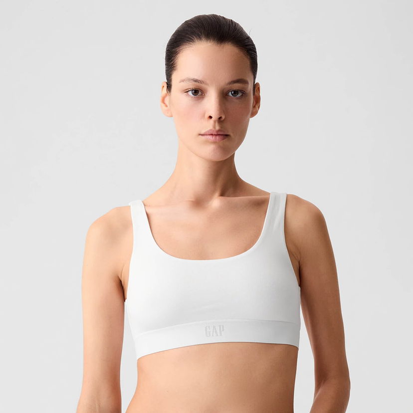 Podprsenka GAP Logo Bralette Biela | 655078-01