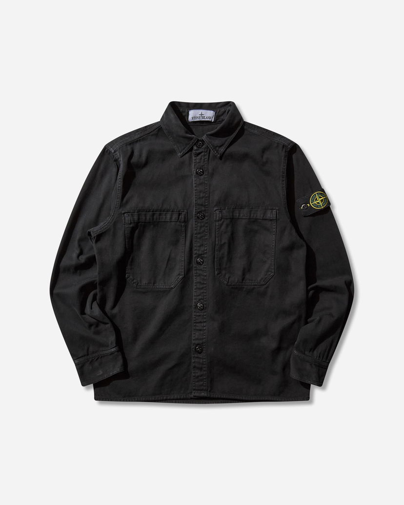 Košeľa Stone Island Panama Cotton OLD Effect Overshirt Čierna | K2S15-1200025-S0184 V0129