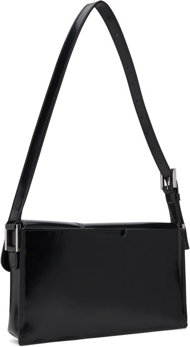 Taška cez rameno BY FAR Semi Patent Leather Shoulder Bag Čierna | 20SSBLYSBLWMED, 2